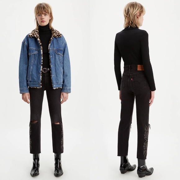 NWT Levi’s 501 Crop Studded Canyon Jeans - Picture 2 of 7